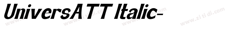 UniversATT Italic字体转换
